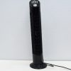 Sleek black tower fan with user-friendly controls for stylish and efficient cooling.
