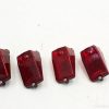Set of 4 red bicycle lights for enhanced safety and visibility during night rides.