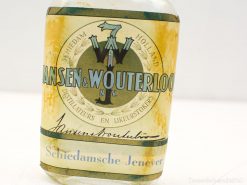 Vintage Hansen & Wouterloo jenever bottle, showcasing Dutch distilling craftsmanship and historical charm.