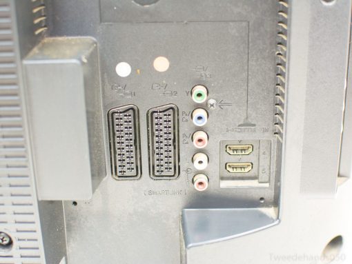 Sony TV input panel features HDMI, USB, and legacy connectors for versatile media connections.