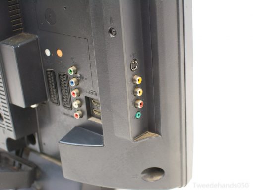 Sony LCD TV rear panel with multiple access ports for seamless device connectivity.