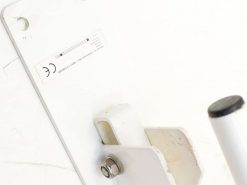 Stylish white wall bracket for versatile support in modern home and office spaces.