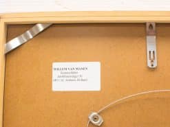Framed artwork by Willem van Manen with authentic label, perfect for art enthusiasts.
