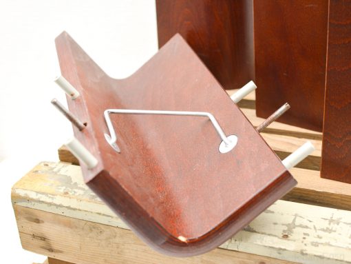 Elegant wooden furniture piece with metal fittings, showcasing quality craftsmanship and timeless design.