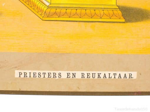 Vintage illustration of priests at an incense altar, showcasing spiritual rituals and cultural importance.