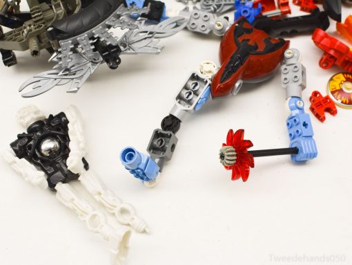 Colorful construction set featuring imaginative figures and parts for fun and creativity.