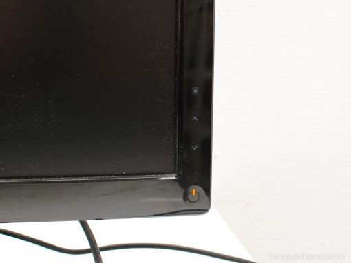 Close-up of AOC LCD Monitor 2236VWA control panel with sleek design and intuitive buttons.