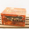 Authentic vintage Meursing biscuit box in orange, perfect for collectors and nostalgia enthusiasts.