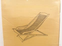 Vintage deck chair illustration, perfect for relaxation and style in any setting.