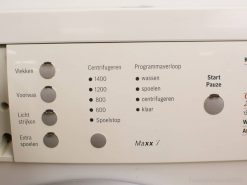 Bosch Maxx 7 washing machine control panel for customized, user-friendly laundry care and settings.