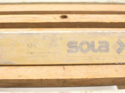 Used Sola 180 cm level tool with rustic charm and signs of wear from frequent use.