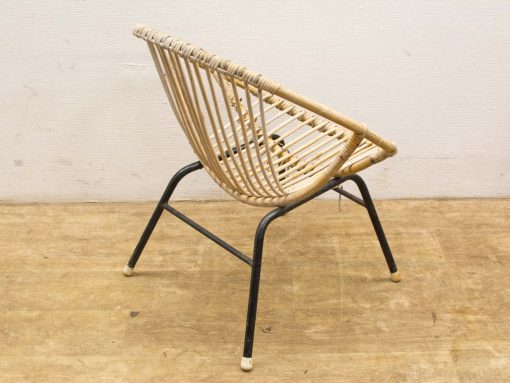 Vintage rotan kinderstoel, Kuipstoel 11664