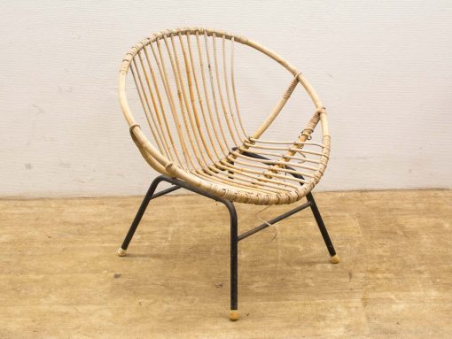 Vintage rotan kinderstoel, Kuipstoel 11664