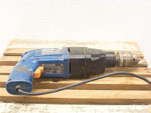 Used AEG power drill, blue, ergonomic handle, sturdy chuck, ideal for projects and repairs.