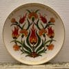 Vibrant 1987 Turkish ceramic plate with botanical motifs, F.I.P. Pharmaco-Botanical Excursion.