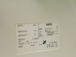 Vintage AEG OENO-SANTO refrigerator, energy-efficient 90 W, ideal for any kitchen.