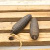 Vintage ribbed oval objects on rustic wood, evoking traditional craftsmanship and timeless elegance.
