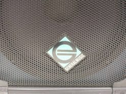 Vintage General Music Elipse LPS 12 speaker grille with honeycomb design and iconic logo.