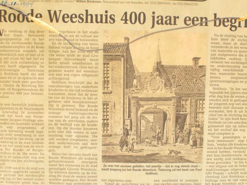 Het Roodeweeshuis te Groningen prent 14379