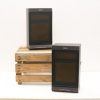 Vintage Philips audio speakers on a wooden crate, combining retro charm with modern style.