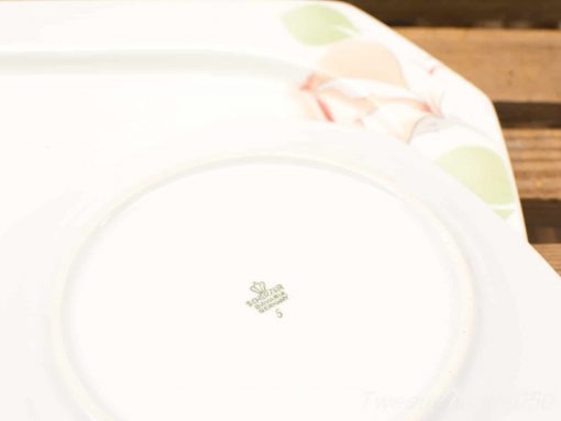 Elegant vintage floral plate from Scherzer Bavaria, perfect for any dining occasion.