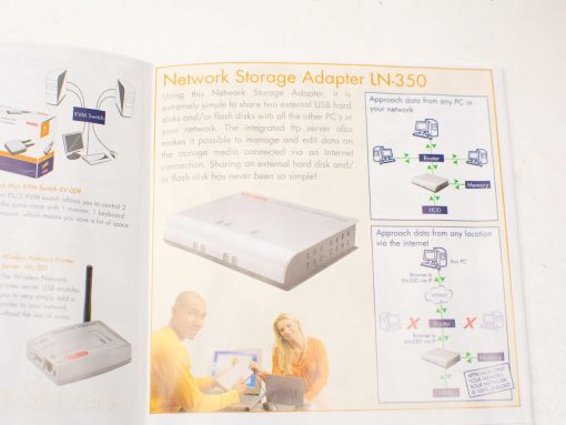 Network Storage Adapter LN-350: Share USB drives easily across your network with remote access.