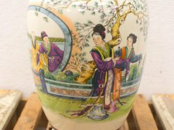 Elegant hand-painted Chinese vase featuring serene nature scene and traditional figures.