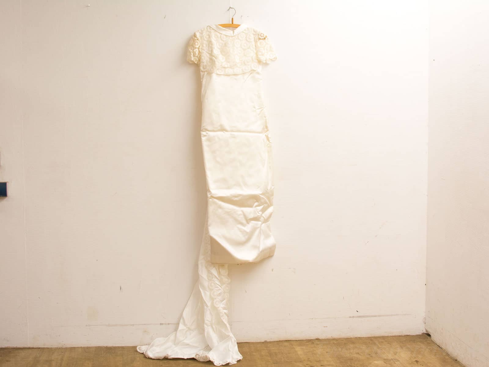 Vintage trouwjurk, Retro bruidsjurk mt 36 14851