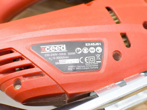 Powerful Xceed Jigsaw EX45JS1: 500W, 0-3000 SPM, perfect for precision woodworking.