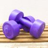 Vibrant purple 5-pound dumbbell, a stylish and durable vintage fitness accessory for your workouts.