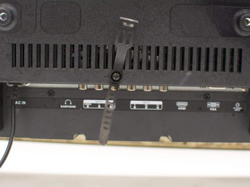 Salore 28 HD LED TV rear view with versatile connectivity options and cooling design.