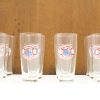 Colorful lifebuoy logo glasses for social gatherings and celebrations. Perfect for drinks and fun!
