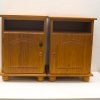 Charming wooden bedside cabinets with rounded edges, perfect for functional and stylish home decor.