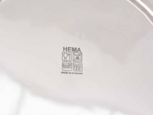 HEMA Glossy Modern Plate, sleek design, made in Romania, ideal for contemporary dining.