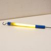 Ergonomic fluorescent work light with hook, ideal for workshops and garages. Bright, durable, and practical.