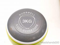 Stylish 3 kg Body Sculpture dumbbell with vibrant green sides for effective workouts.