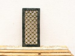 Elegant decorative panel with interlocking circles and floral motifs in a black frame.