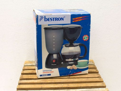 Bestron Blue and White Coffee Maker – Stylish, user-friendly, and perfect for coffee lovers.