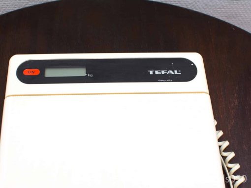 Tefal digital weighing scale: sleek design, user-friendly display, ideal for kitchen and health use.