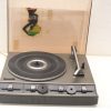 Vintage turntable with sleek design, retro illustration, and elegant features for audiophiles.