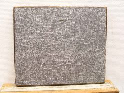 Exquisite vintage reptilian skin texture artwork in sophisticated grey tones.