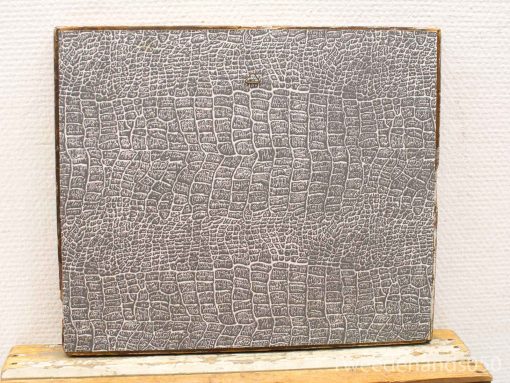 Exquisite vintage reptilian skin texture artwork in sophisticated grey tones.