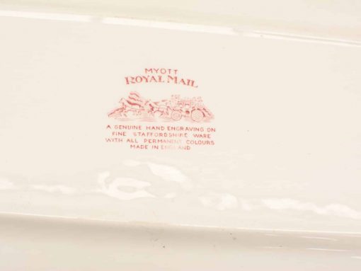 Vintage Myott Royal Mail porcelain dish with hand engraving, made in England. Perfect for collectors.