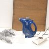 Montiss blue steam cleaner with accessories for easy, effective home cleaning and safety.