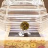 Elegant RCR crystal pyramid with 24% lead, perfect for luxury decor and collectors.