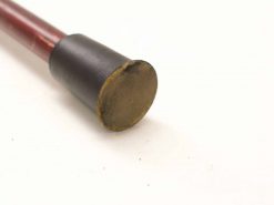 Elegant wooden cane with black rubber cap for style and durability. Perfect for daily support.