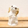 Charming Cavalier King Charles Spaniel ceramic figurine, perfect for dog lovers and elegant decor.
