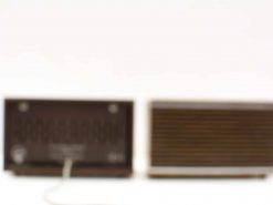 Classic vintage speakers showcasing retro audio design and craftsmanship for music enthusiasts.