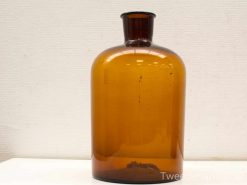 2 vintage apothekerspot bruin glas 20566
