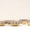 Elegant vintage terracotta bowl and cup set with intricate blue patterns, perfect for cozy gatherings.